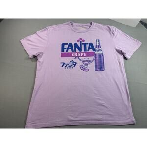 Fanta Grape Purple Graphic T-Shirt Men’s Large Soda Logo Tee